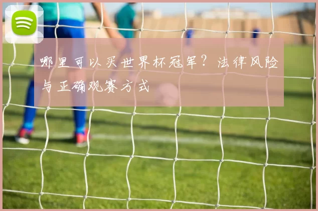 哪里可以买世界杯冠军?法律风险与正确观赛方式