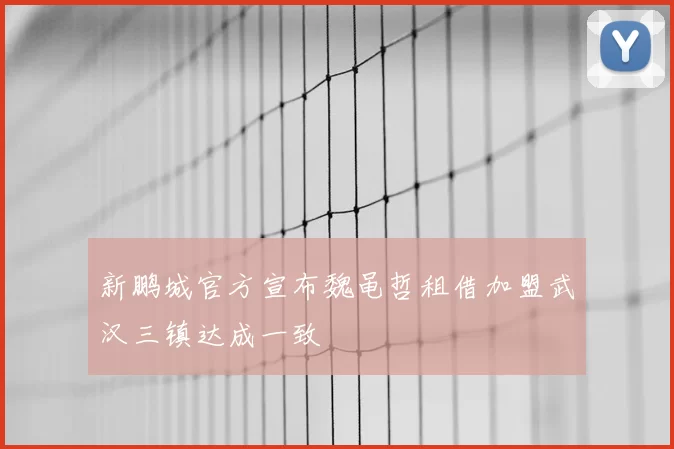新鹏城官方宣布魏黾哲租借加盟武汉三镇达成一致